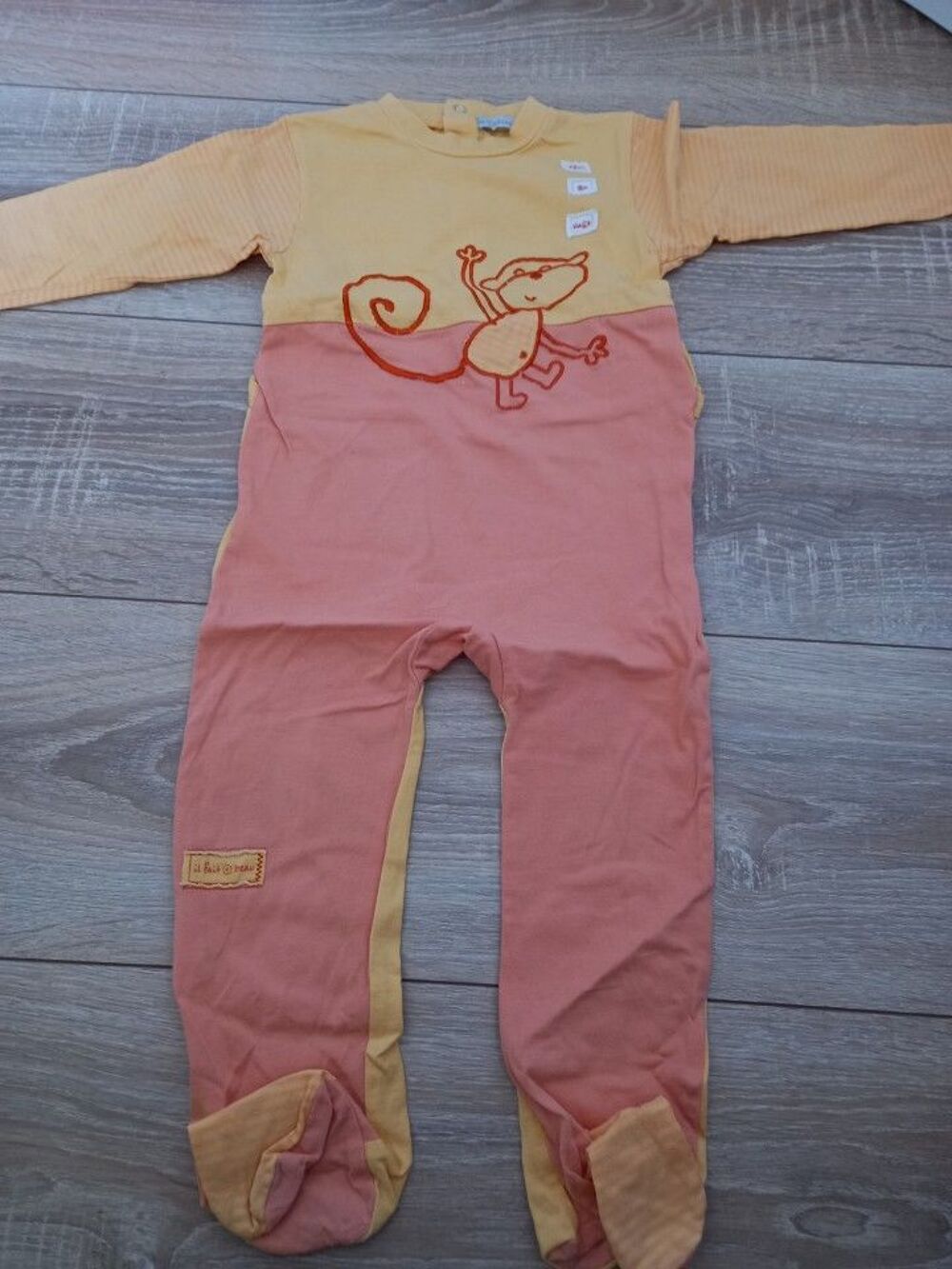 Pyjama coton jaune et orange In Extenso 2 ans Vtements enfants