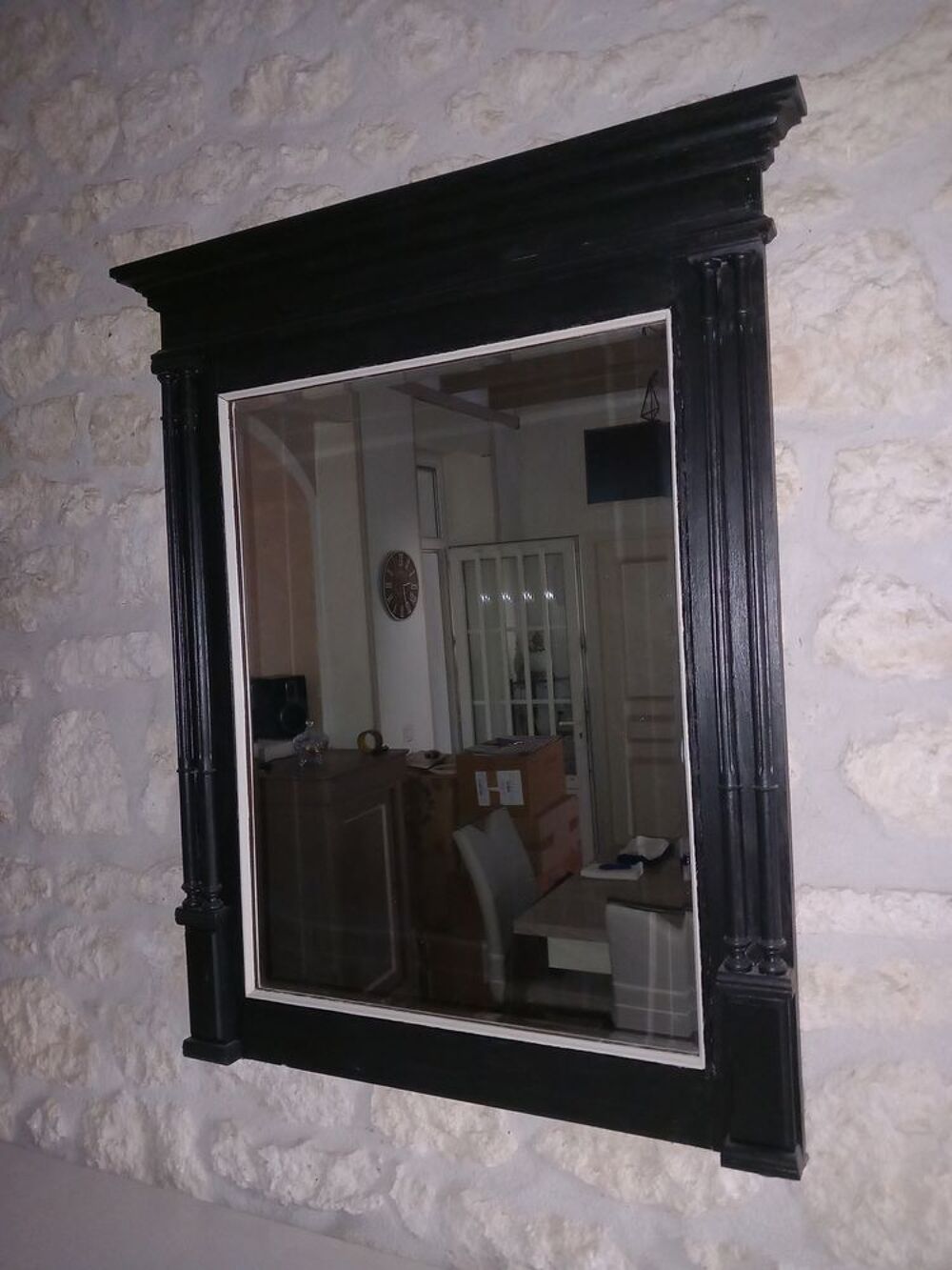 Miroir mural en noyer Meubles