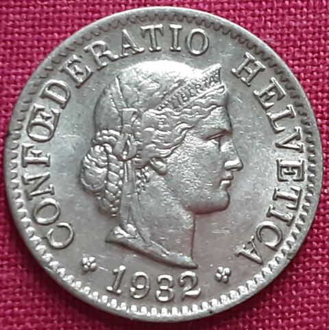 pice helvetique 1932    5  centimes 0 Pontoise (95)