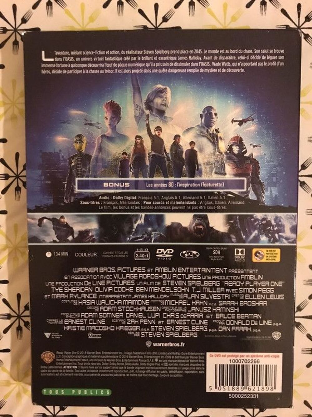 DVD Ready Player One DVD et blu-ray