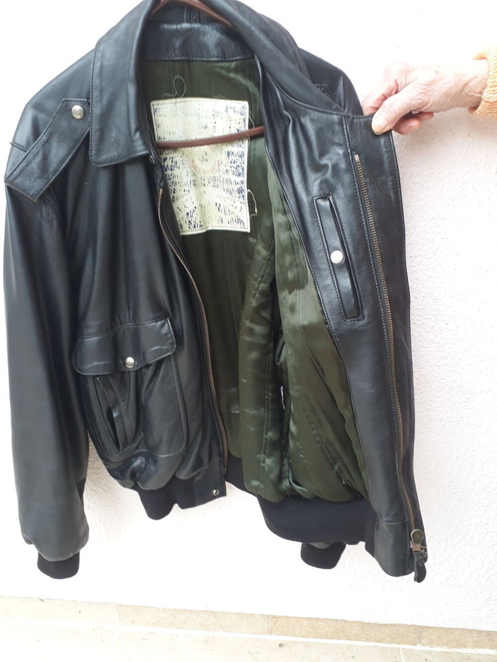 Blouson cuir aviateur Vtements