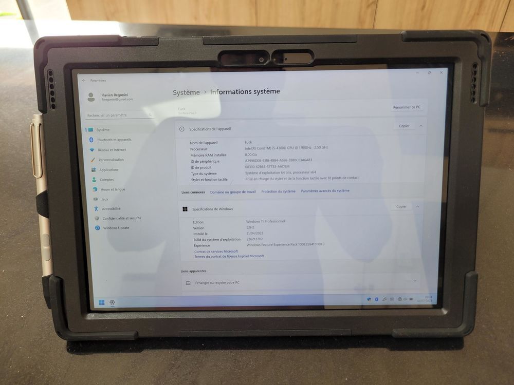 Microsoft SURFACE PRO 3 ram:8gb ssd:256gb Matériel informatique