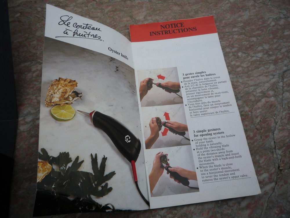 Couteau &agrave; huitre &eacute;lectrique Oyster Knife , Ouverture faciile Electromnager