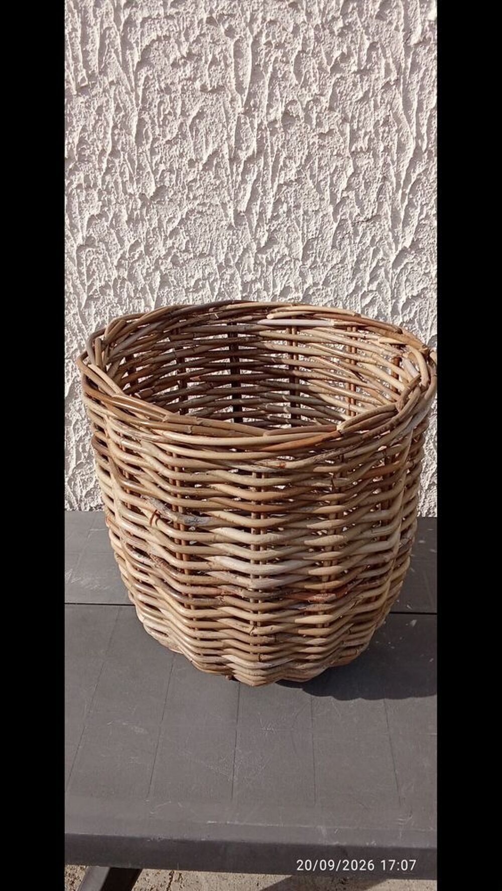 GRAND PANIER OSIER Décoration