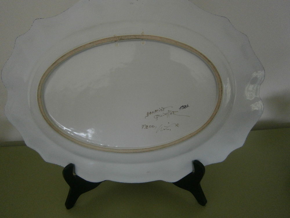 PLAT EN FAIENCE QUIMPERT ANCIEN Décoration