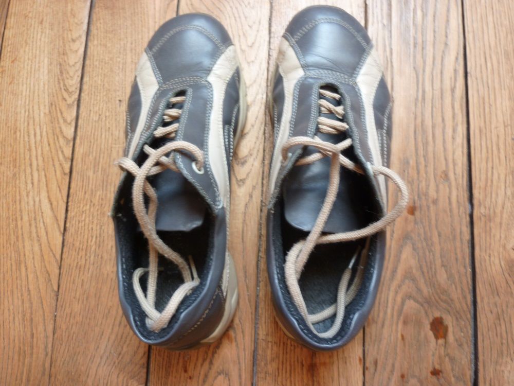 Baskets casual San Marina grises &amp; cr&egrave;me pointure 40 Chaussures