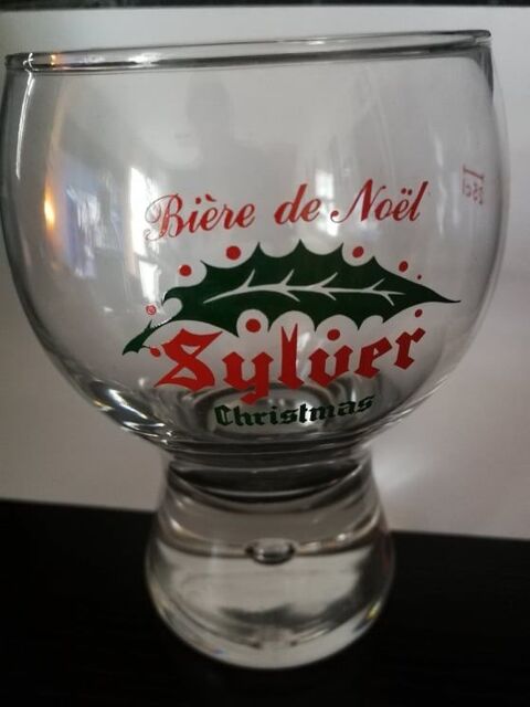 Ancien verre a bire nol sylver christmas publicitaire  20 Sainte-Luce-sur-Loire (44)