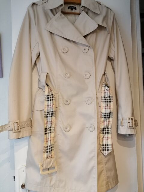 Trench beige ceinture à carreaux Taille 40 Cormeilles-en-Parisis (95)