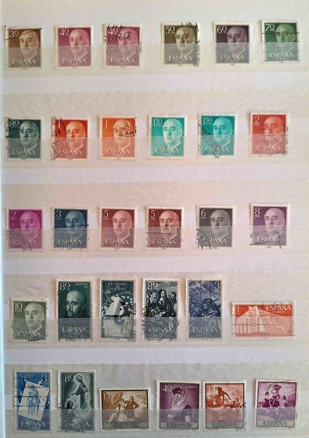 S&eacute;rie de timbres de collection d'Espagne 