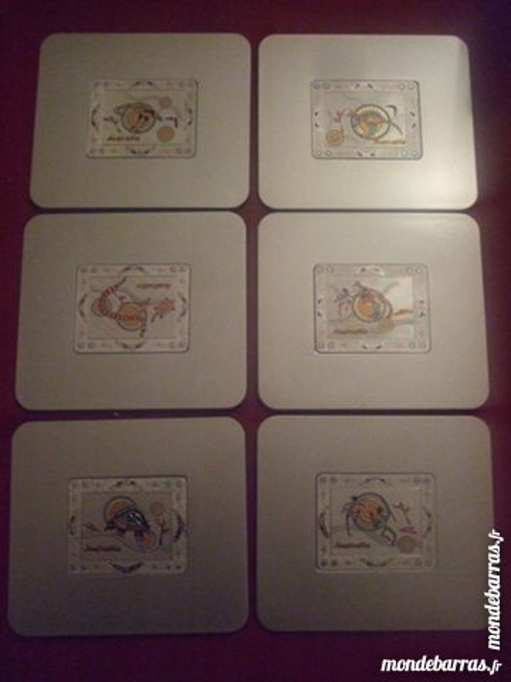 Six dessous de verres australiens Décoration