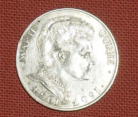 Pi�ce de 100 Francs Argent Marie-Curie 1984 Argent 900 ? 30 Montreuil (93)