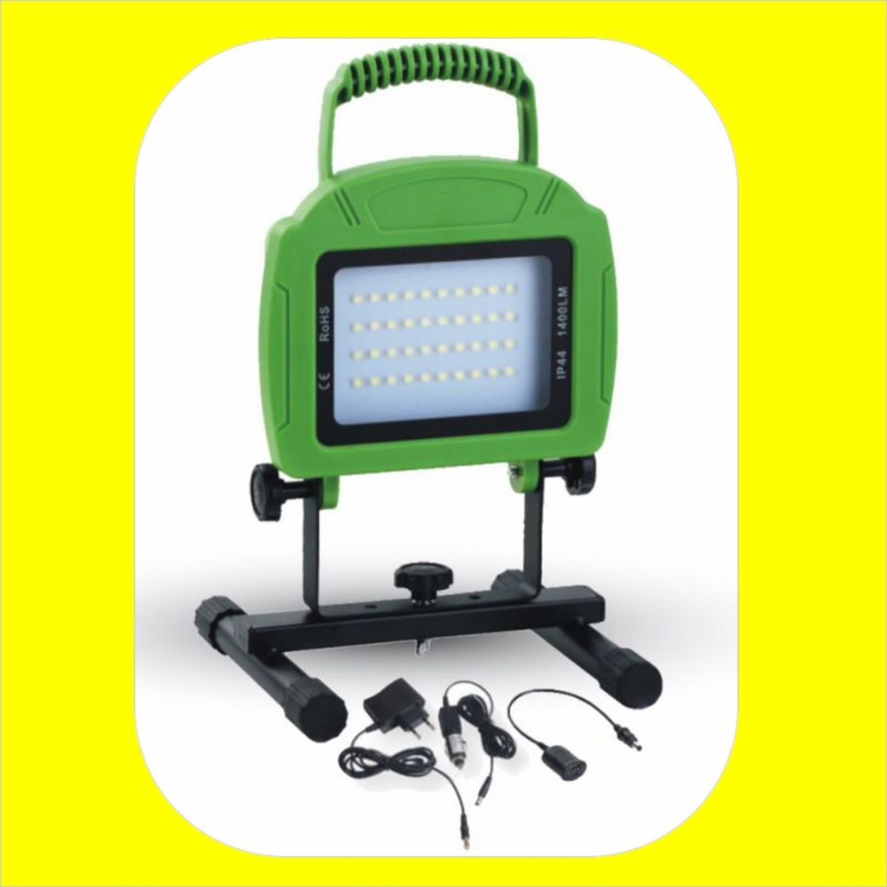 PROJECTEUR LED PORTABLE Rechargeable V-TAC 20W IP44 VERT VT- Bricolage