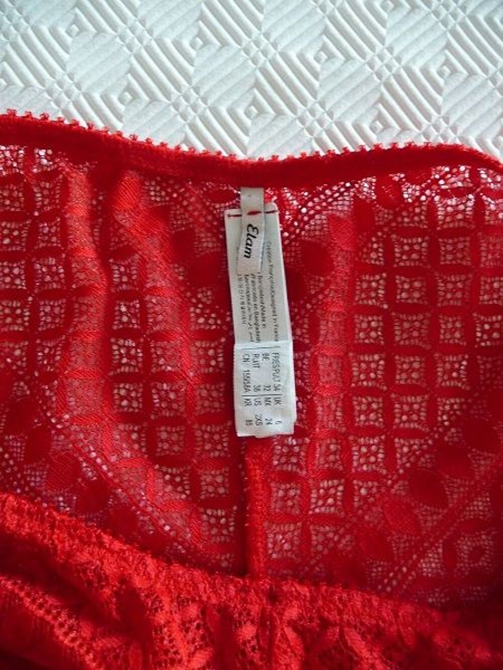 Shorty ou culotte en dentelle rouge 36 ETAM lingerie - Neuve Vêtements