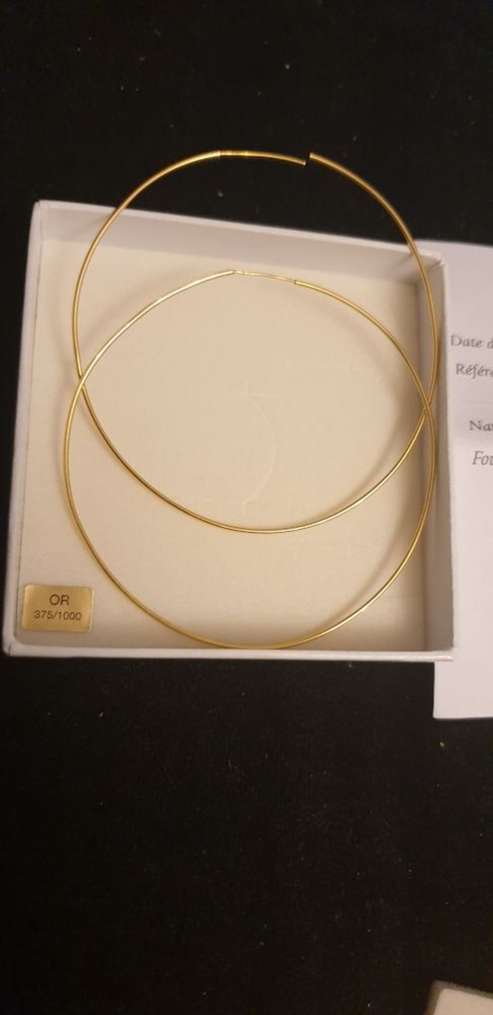 grandes creoles or 9 carats Bijoux et montres