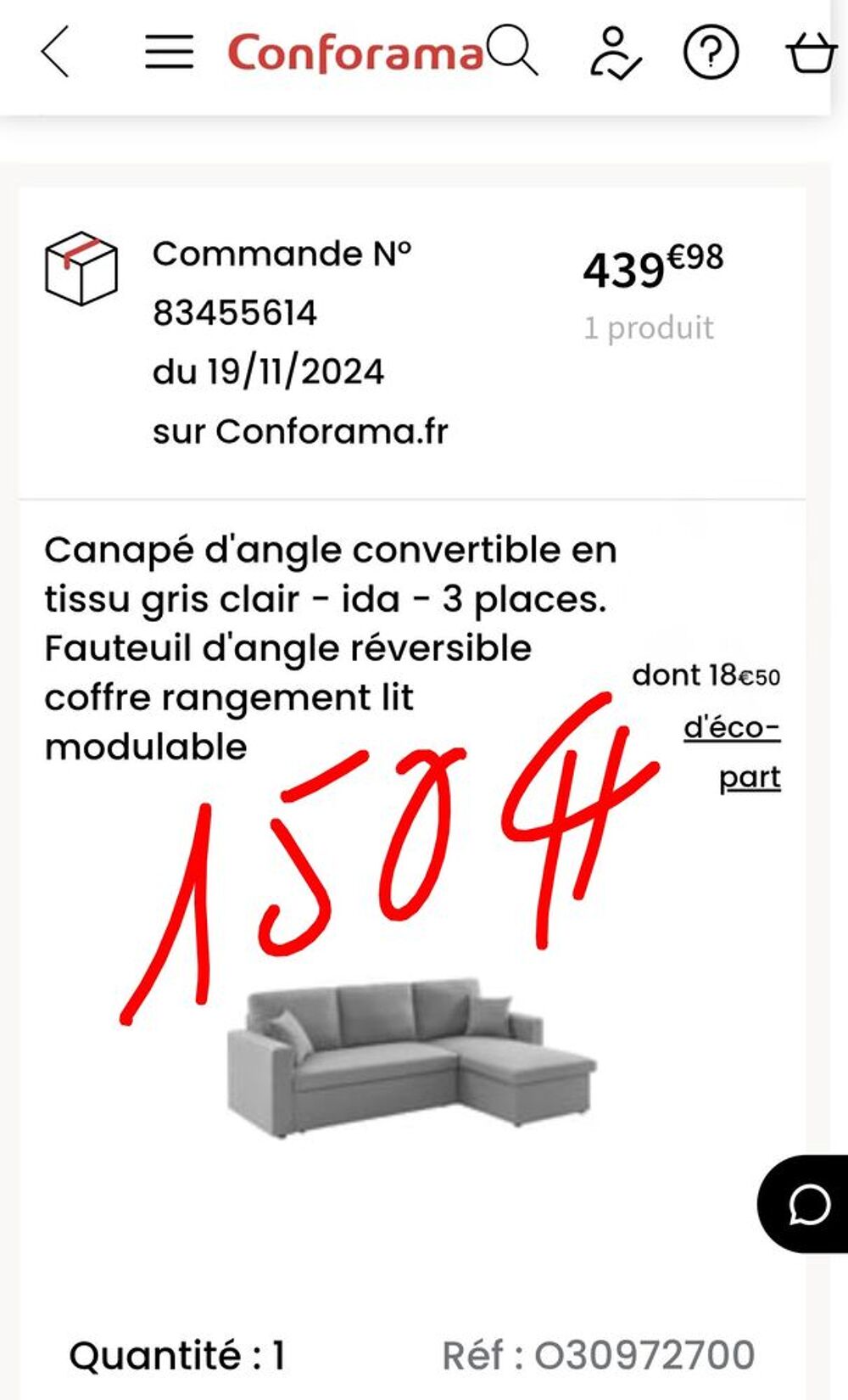 Magnifique CANAP&Eacute;-LIT 4 PLACES + BANQUETTE +COFFRE ETAT NEUF Meubles