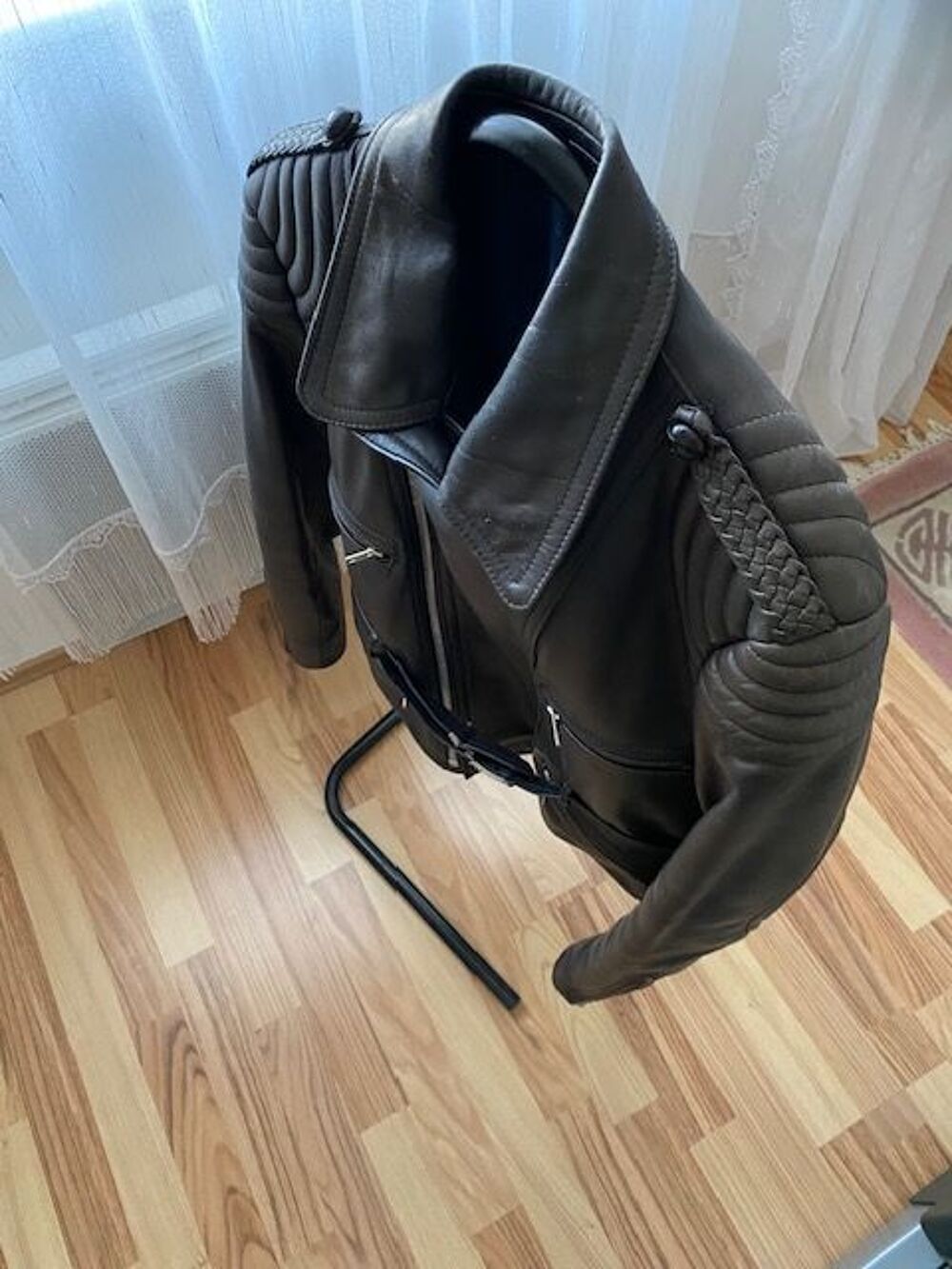 Blousons motards femme Vintage en cuir Vêtements