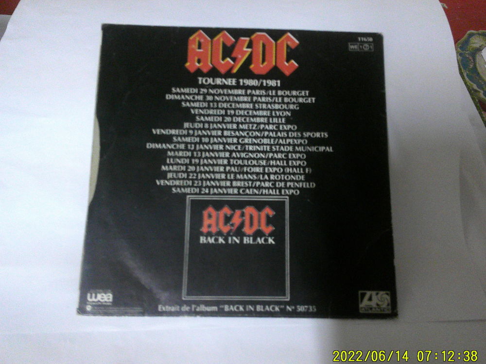 Disque - vinyle . AC - DC - Tourn&eacute;e 1980/1981 