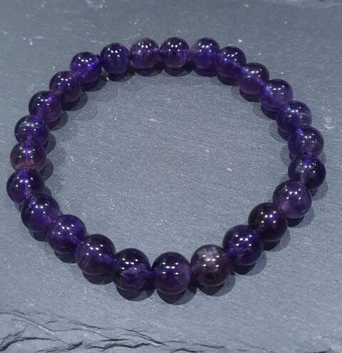 Bracelet en pierres naturelles d Amethyste 10 Wattrelos (59)