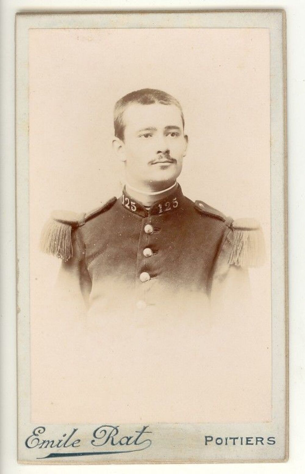 Photo Militaire 125e R&eacute;giment Infanterie &Eacute;mile Rat Poitiers 