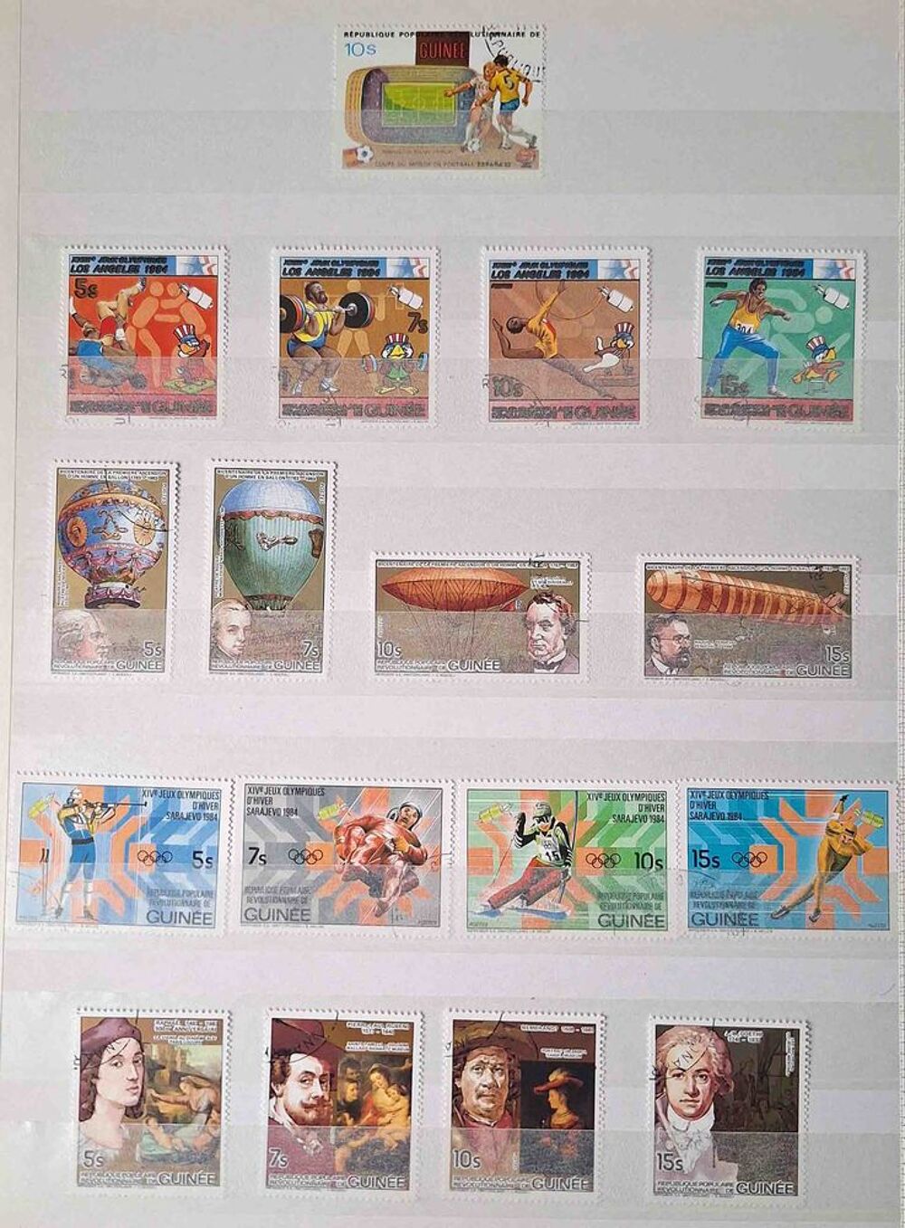 S&eacute;rie de timbres de collection de Guin&eacute;e 