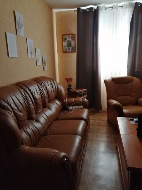 canap cuir vritable 3 places marron 0 Massy (91)