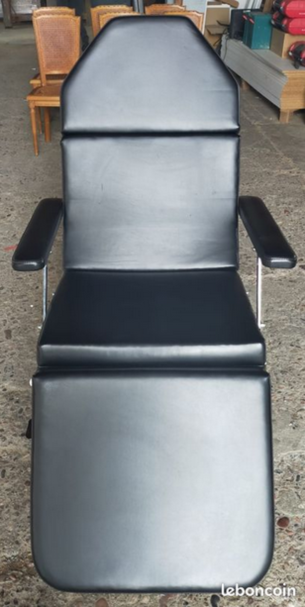 Fauteuil de soins inclinable simili cuir noir Meubles