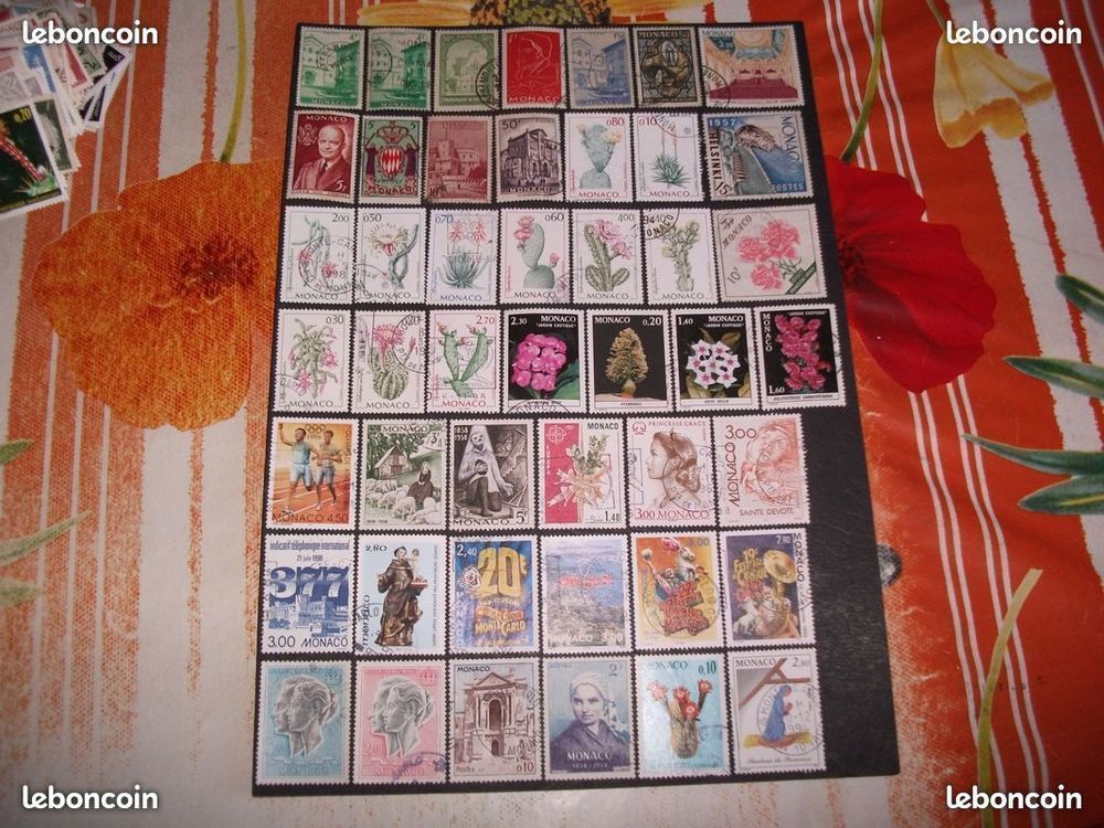 Dispoliste timbres MONACO neufs (**) et oblit&eacute;r&eacute;s (ob) 