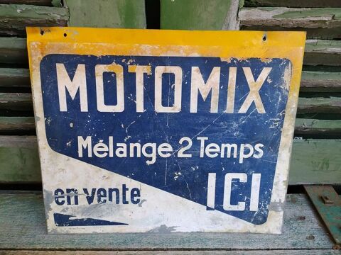  Enseigne Publicitaire Tôle Motomix Mélange 2 Temps 120 Loches (37)