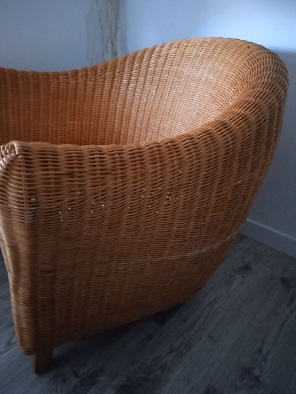 fauteuil osier pour terrasse ou jardin tr&egrave;s bel effet Meubles