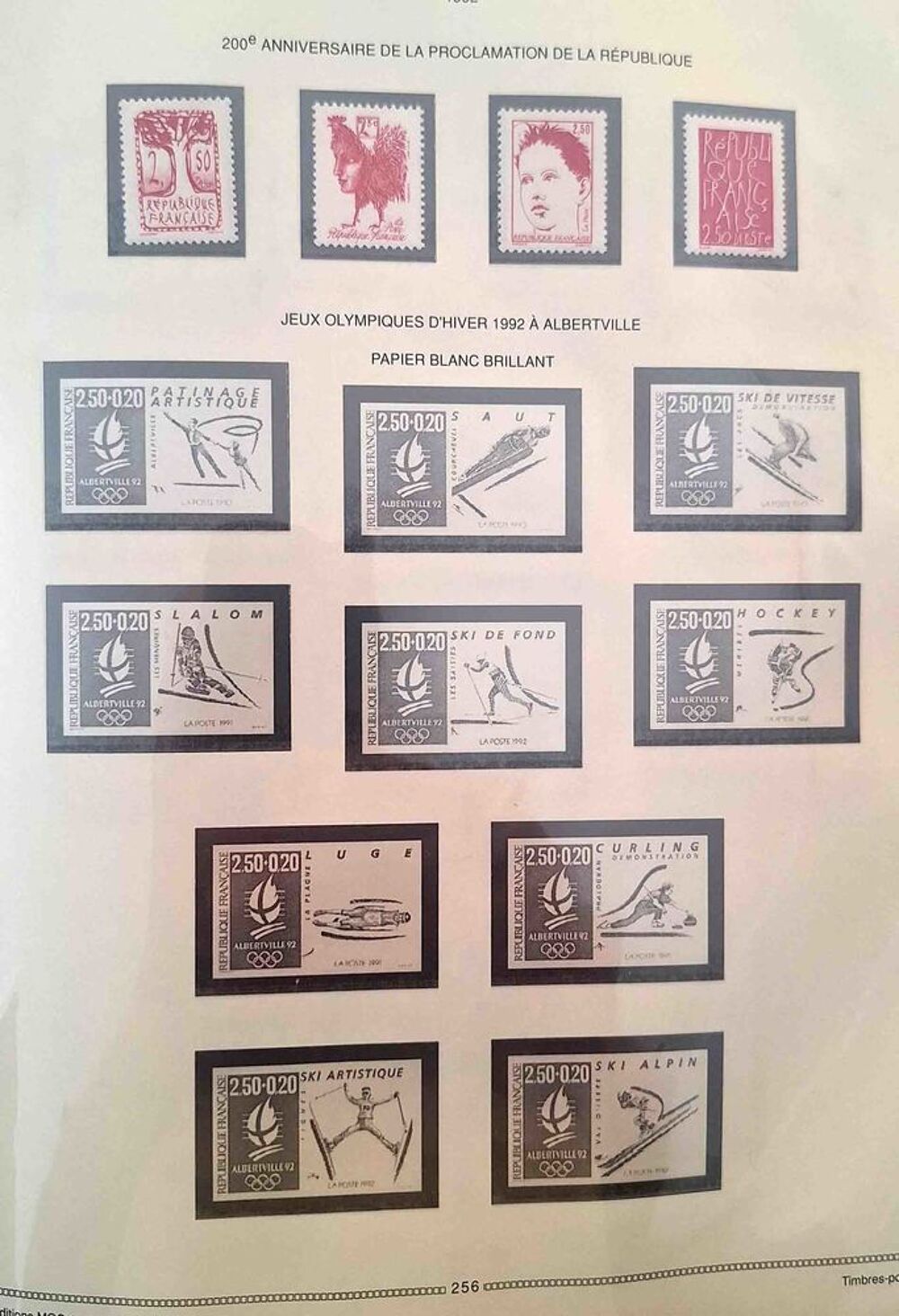 S&eacute;rie de timbres de collection de France F10 