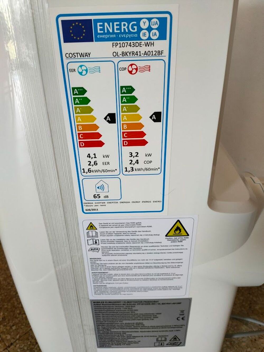Climatiseur mobile r&eacute;versible Electroménager