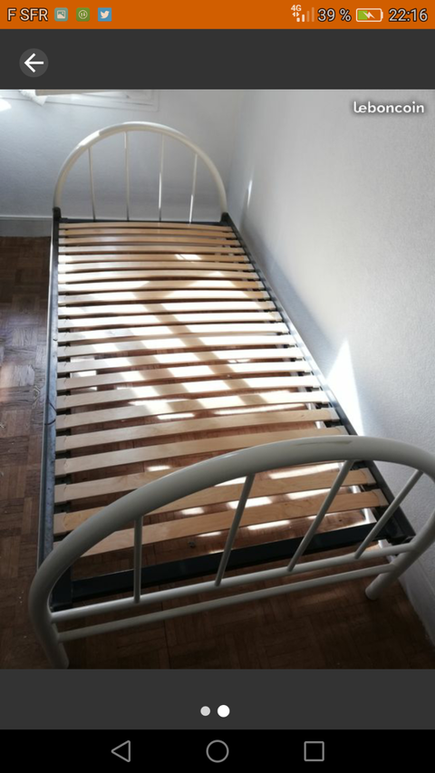 lit+sommier  lattes 90X190 30 Le Petit Clamart (92)