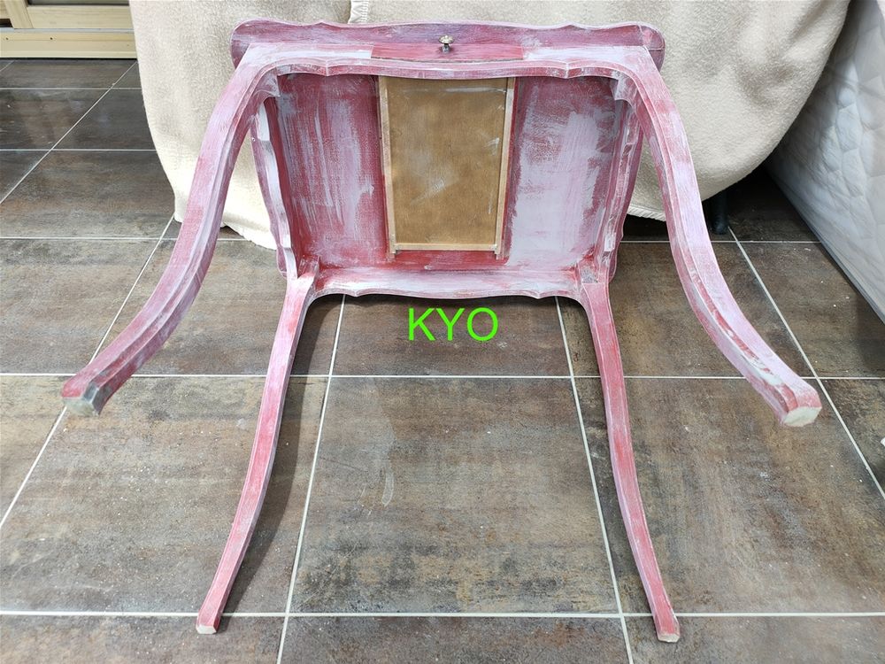 Table d&eacute;corative rectangulaire bois rose, tiroir coiffeuse Meubles