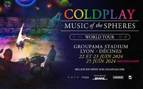 Coldplay - Samedi 22 juin - Stade Lyon - Fosse 200 Paris 14 (75)