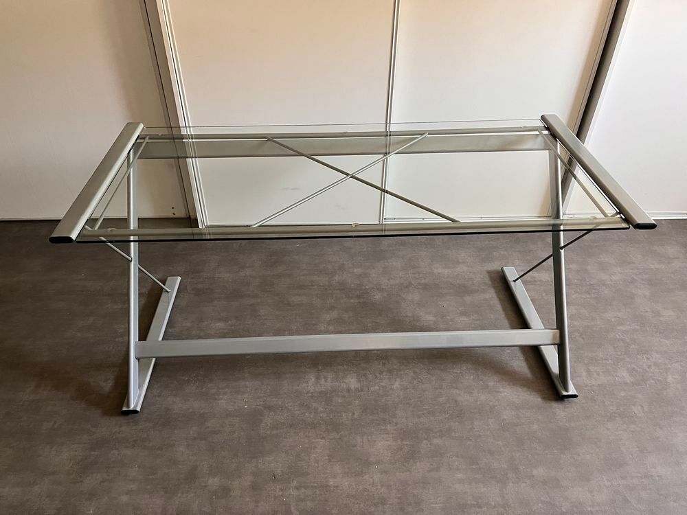 Bureau en verre et aluminium Meubles