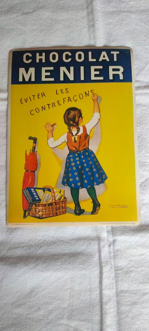 Plaque publicitaire chocolat menier 15 Avermes (03)