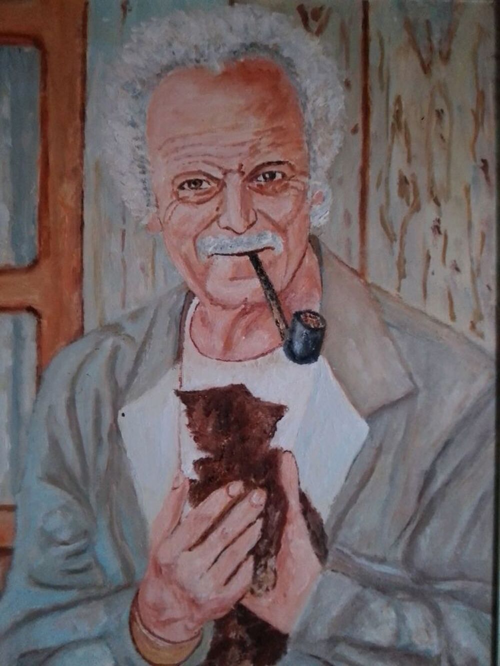 Tableau peint de Georges BRASSENS CD et vinyles