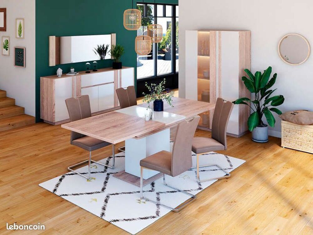 Table rectangulaire en bois 160cm Meubles