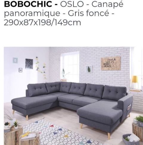 Grand canap� d'angle Bobochic 8 places ? style scandinave 600 Canoh�s (66)