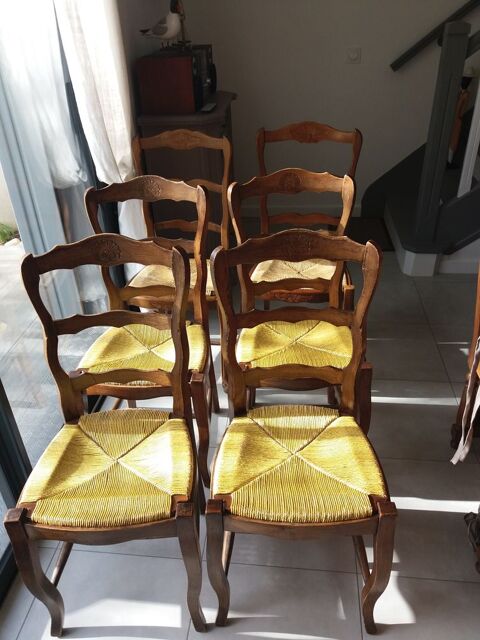 chaises en chne - assise paille 30 Merville-Franceville-Plage (14)