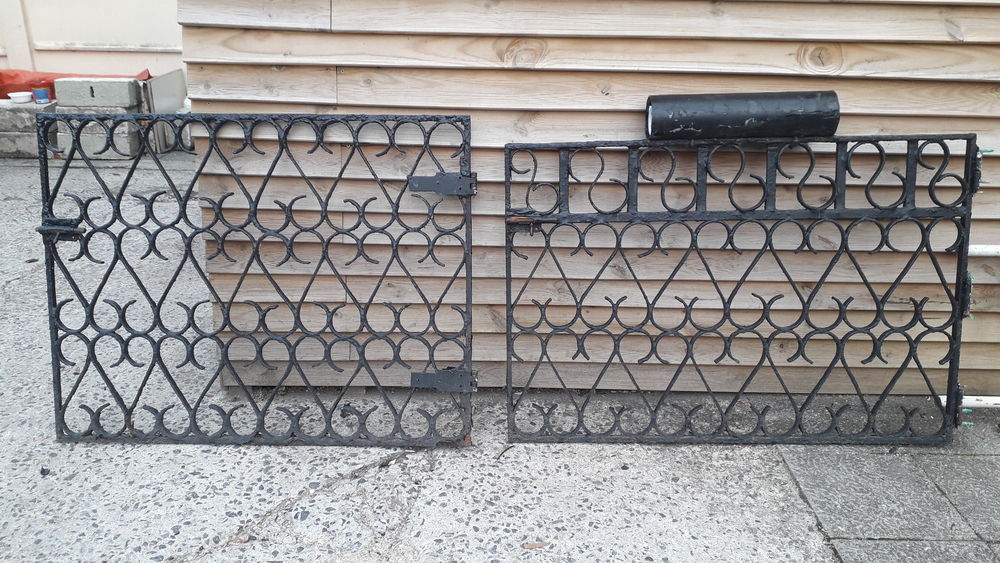 Ensemble portail 2 vantaux + 2 portillons fer forg&eacute;. Bricolage