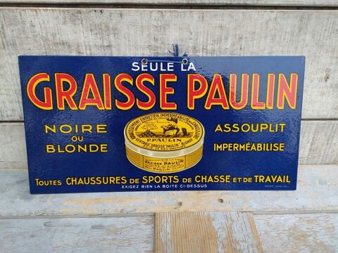 Ancien Carton Publicitaire Graisse Paulin Cirage Chaussures 75 Loches (37)