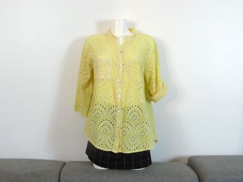 Chemise/ Blouse Coton Jaune Manches Longues- Carla Giannini 25 Paris 15 (75)