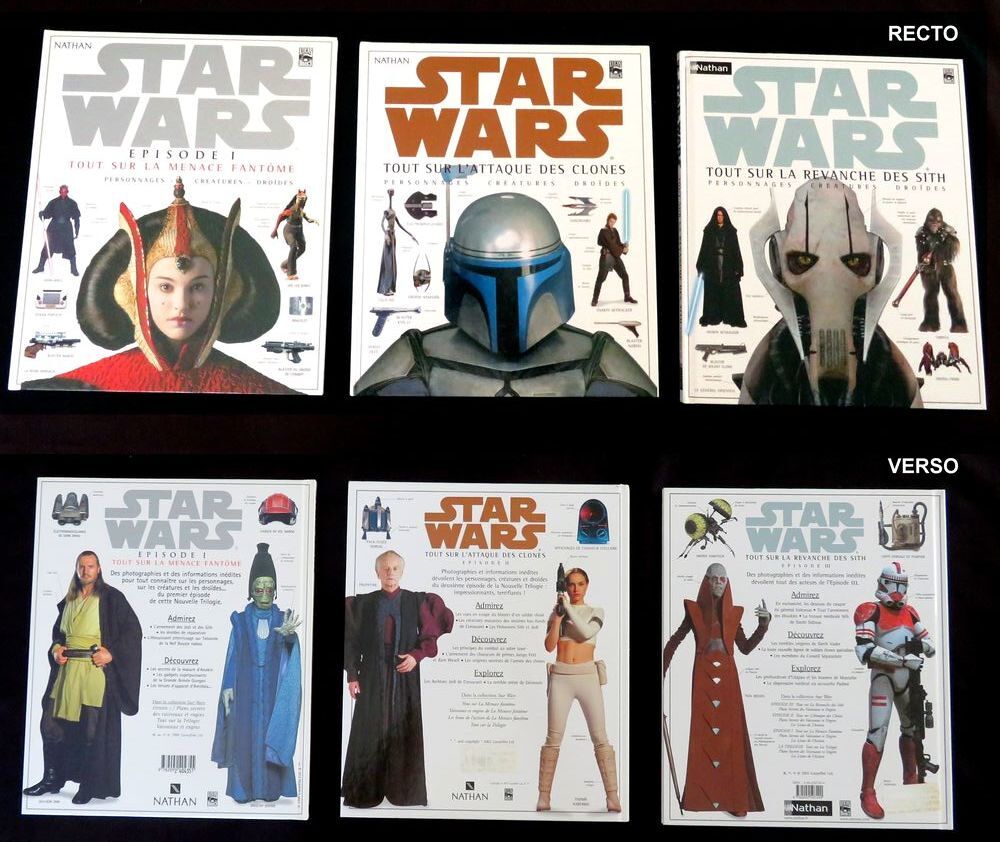 Lot 3 livres Star Wars Pr&eacute;logie Nathan rare collection Jedi Livres et BD