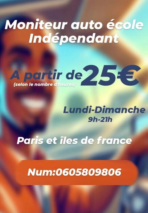 Moniteur auto école Independant 0 75011 Paris