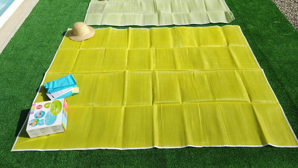 Nattes de Plage (x2) + Fauteuil de Piscine Gonflable GM Jardin