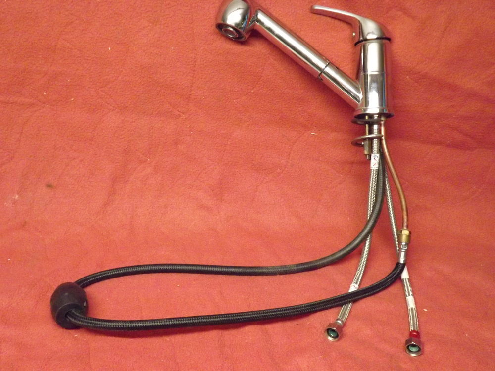 Robinet mitigeur Chrom&eacute;. Cuisine