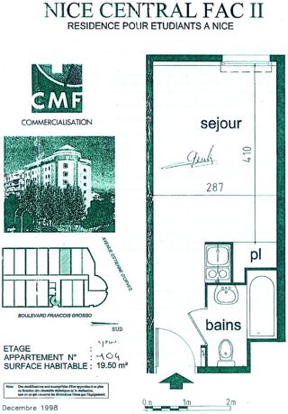  Appartement � vendre 1 pi�ce 19 m�