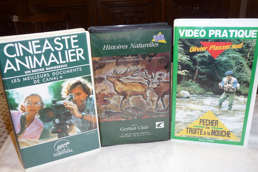 Collectionneur c&egrave;de VHS-DVD (chasse, p&ecirc;che, animaux)
DVD et blu-ray