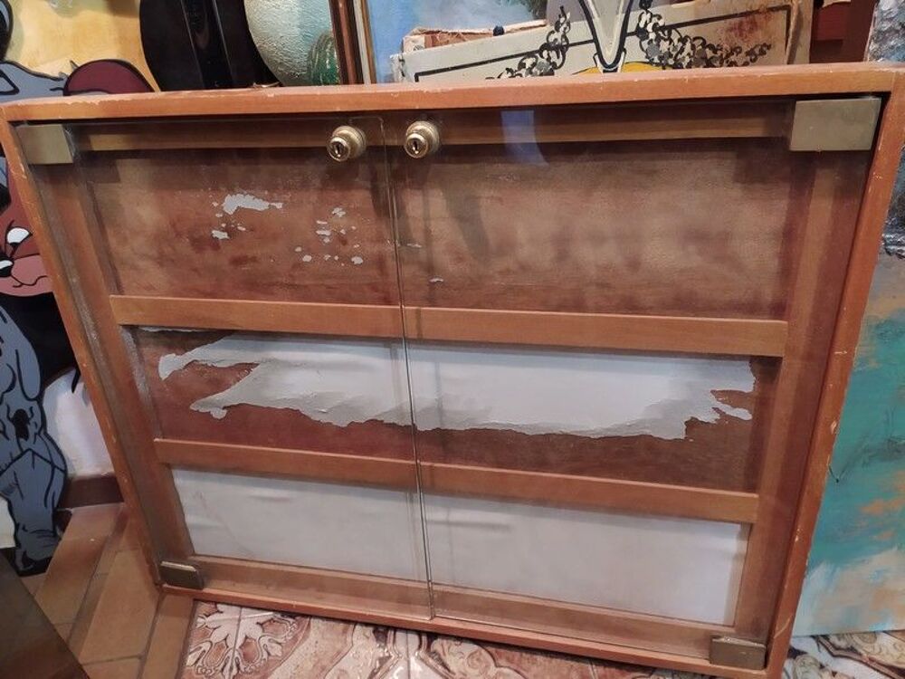 Ancienne Vitrine Murale Pour Objets de Collection Meubles